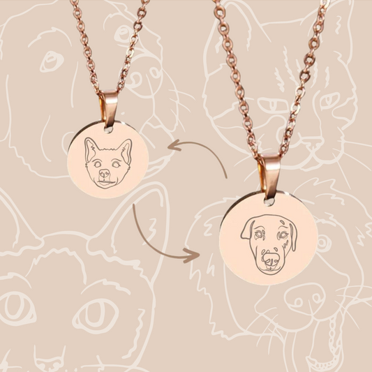 My Favorites necklace with 2 patterns in rose gold
