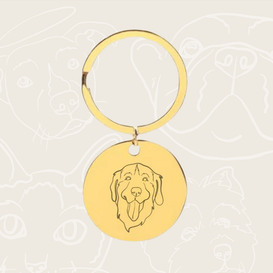 Favourites keychain in gold color